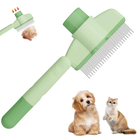 Pflegebürste Hund & Katze – Selbstreinigender Kamm mit Massagefunktion