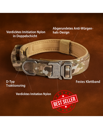 TaktiLoop™ Taktisches Hundehalsband – Robust, verstellbar & sicher | Training & Alltag