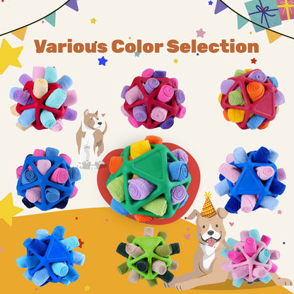 SniffyBall™ in verschiedenen Farben – Beschäftigungsspielzeug für Hunde & Welpen