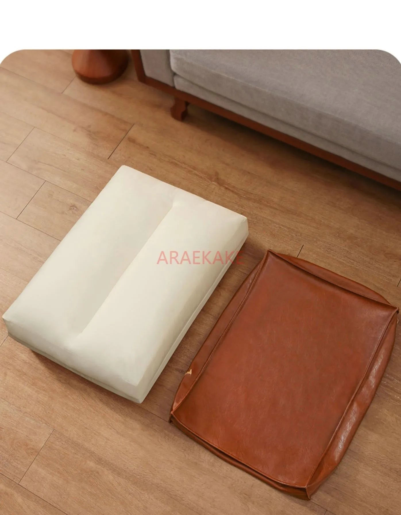 PawNoa™ Designer Hundebett in Lederoptik | Luxus Hundebett abwaschbar & stilvoll