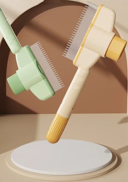 Pflegebürste Hund & Katze – Selbstreinigender Kamm mit Massagefunktion