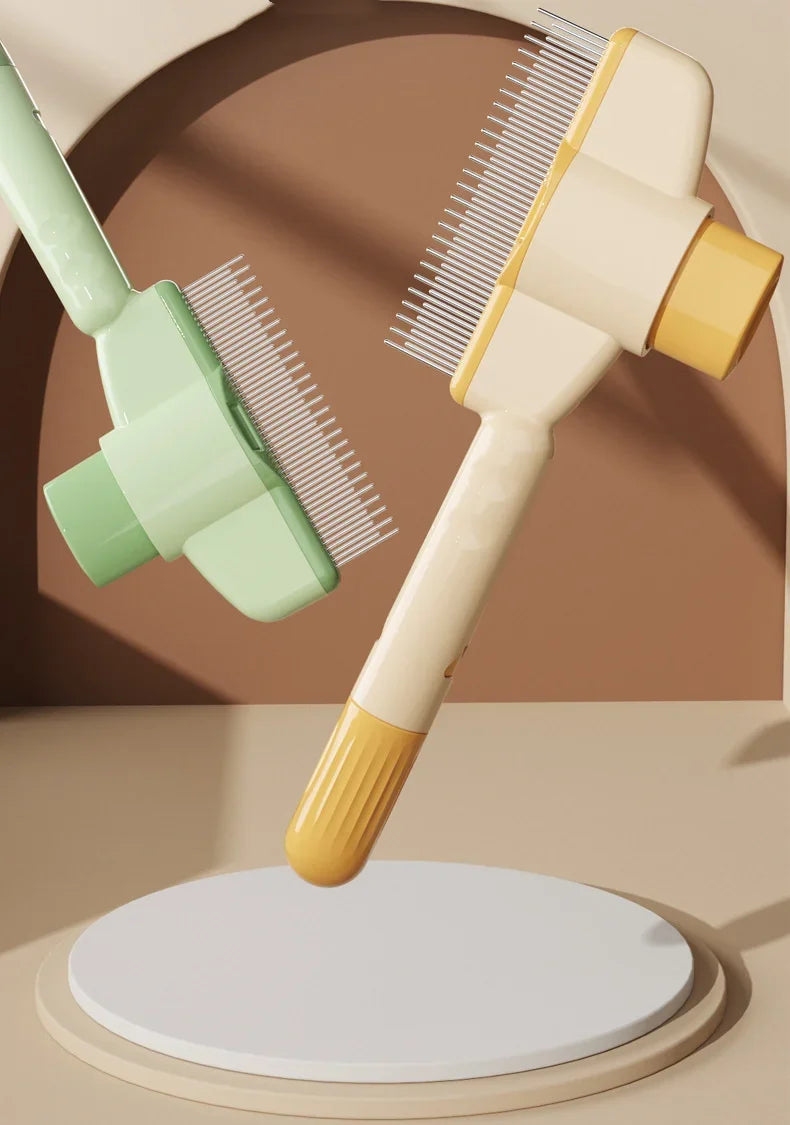 Pflegebürste Hund & Katze – Selbstreinigender Kamm mit Massagefunktion