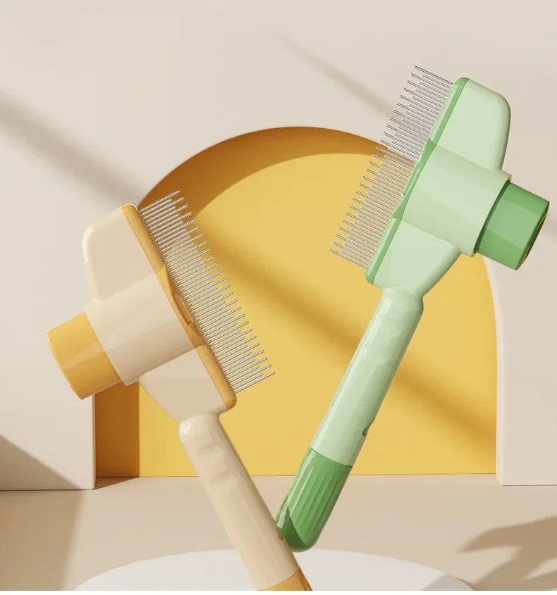 Pflegebürste Hund & Katze – Selbstreinigender Kamm mit Massagefunktion