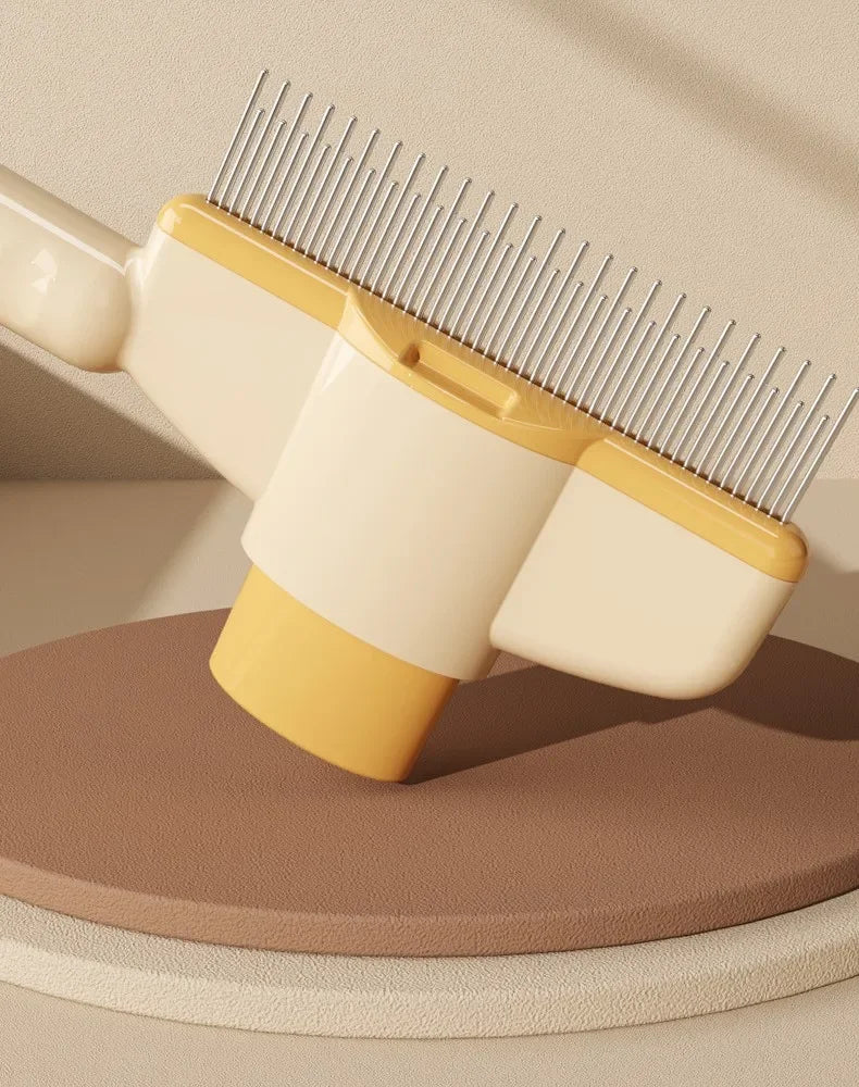 Pflegebürste Hund & Katze – Selbstreinigender Kamm mit Massagefunktion