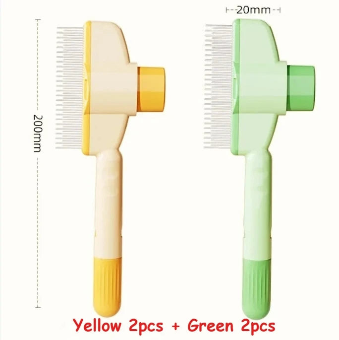 Pflegebürste Hund & Katze – Selbstreinigender Kamm mit Massagefunktion