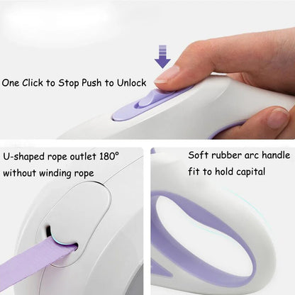 Einhand Bremssystem Hundeleine – LumiLeash schnelle Kontrolle