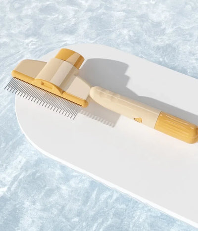 Pflegebürste Hund & Katze – Selbstreinigender Kamm mit Massagefunktion