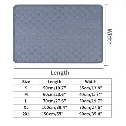 Produktvergleich: verschiedene Größen und Maße des ComfortPads in Tabelle dargestellt