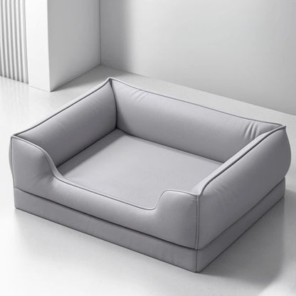 VelvPaw Designer Hundebett in Lederoptik – orthopädisch & pflegeleicht