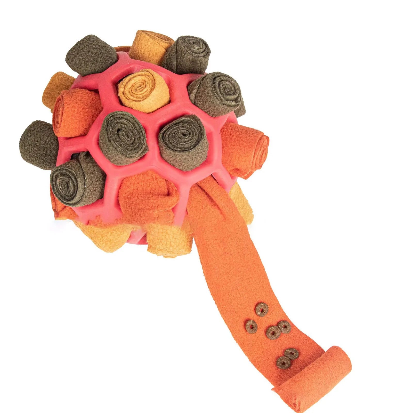 SniffyBall™ in Orange – farbenfrohes Hundespielzeug mit Belohnungsfunktion