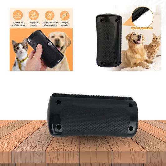 Fellzauber™ Bürste – sanfte Fellpflegebürste für Hunde und Katzen mit Edelstahl-Klinge
