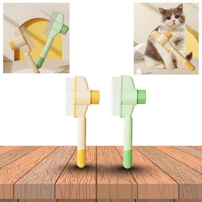 Pflegebürste Hund & Katze – Selbstreinigender Kamm mit Massagefunktion