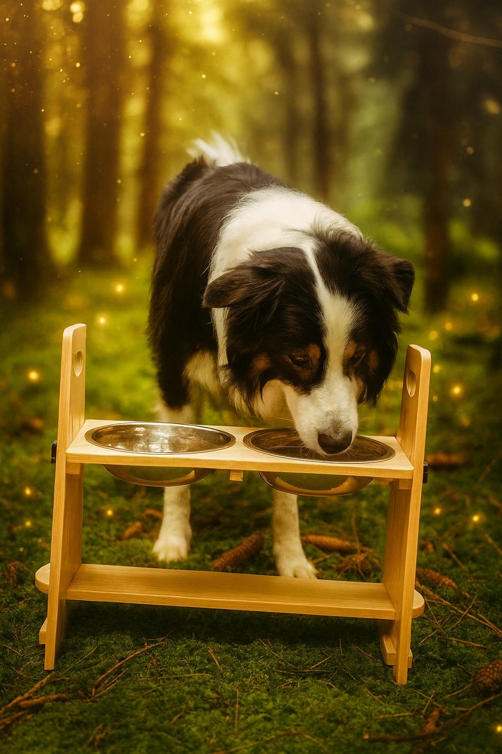 HappyBowl Deluxe 2.0™ –Stufenlos Höhenverstellbarer Napfständer für Hunde & Katzen